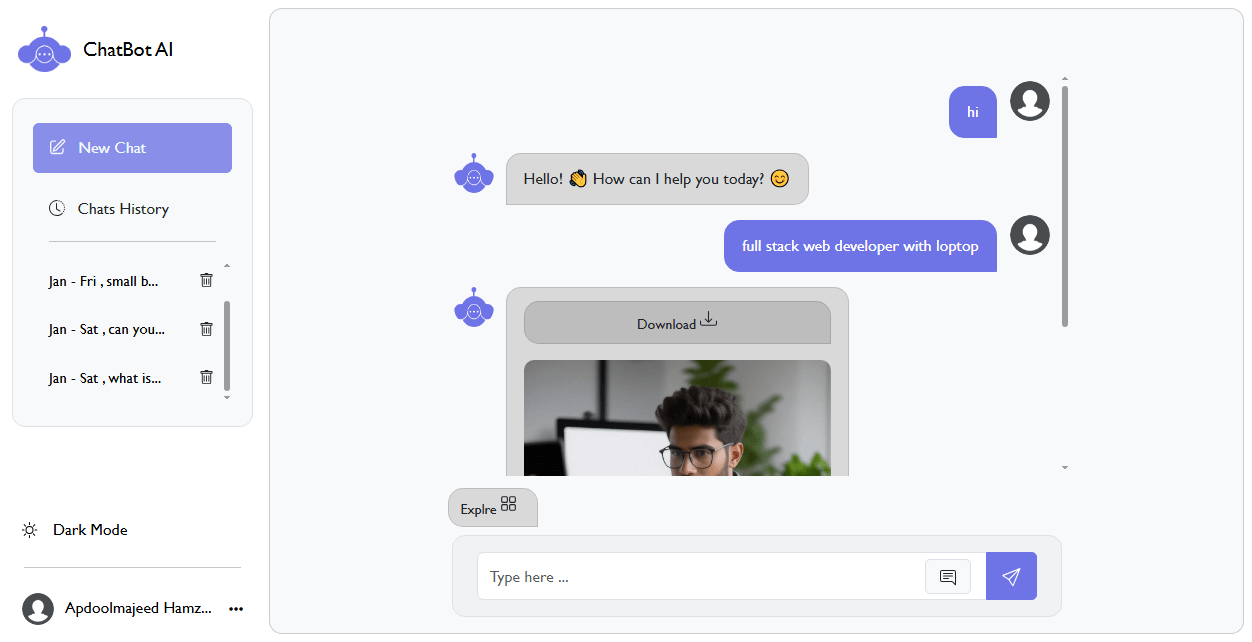 ChatBot & Image Generator